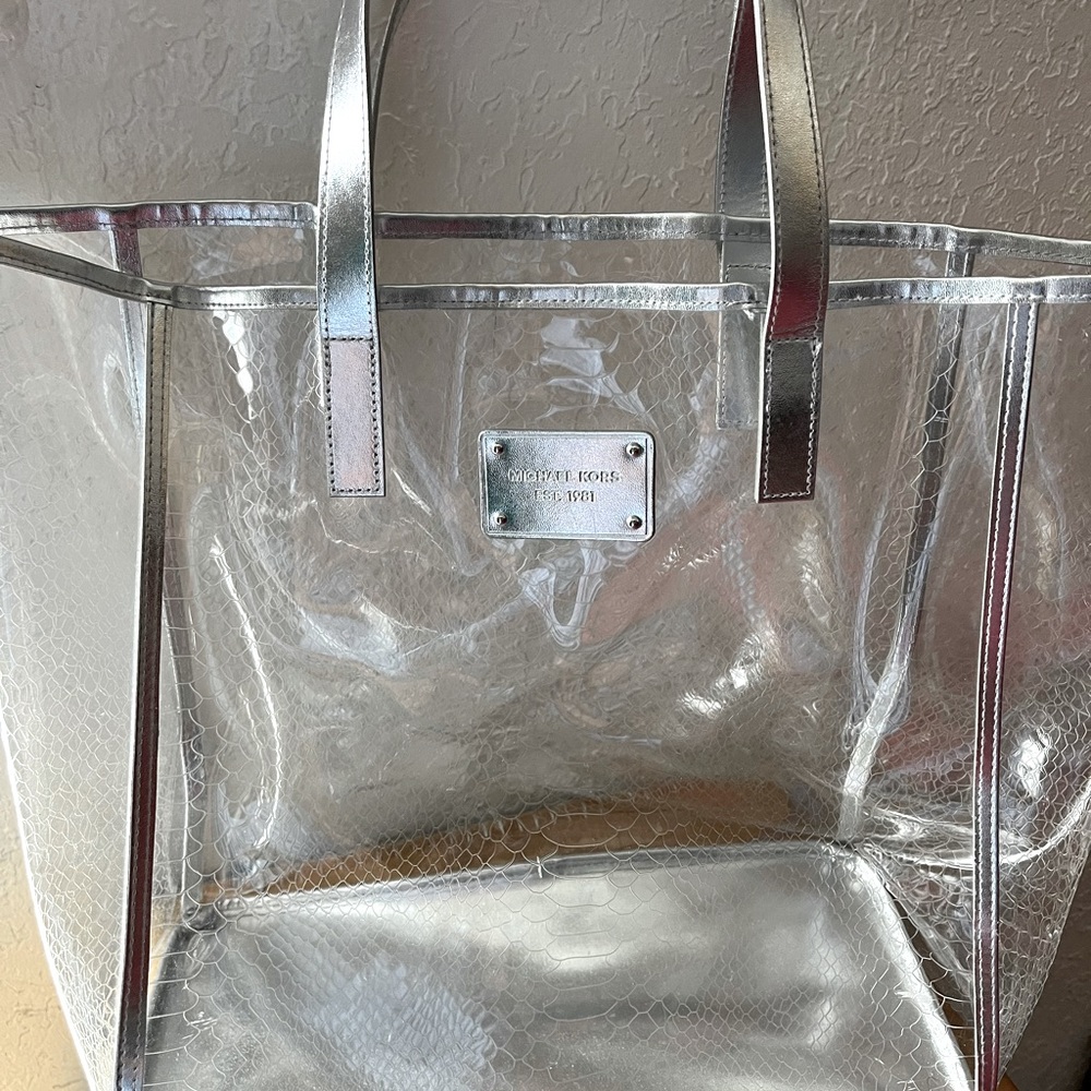 Michael Kors clear large tote